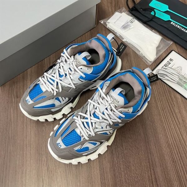 BALENCIAGA TRACK SNEAKER IN BLUE BROWN – BLA089 - Image 3