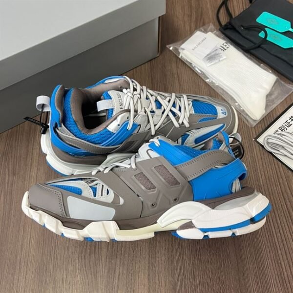 BALENCIAGA TRACK SNEAKER IN BLUE BROWN – BLA089 - Image 7