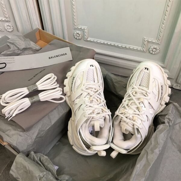 BALENCIAGA TRACK TRAINER SNEAKERS IN WHITE – BLA030 - Image 4