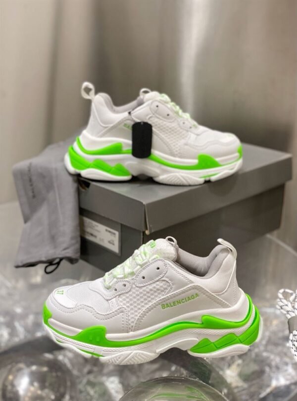 BALENCIAGA TRIPLE S 1.0 SNEAKERS IN WHITE AND GREEN – BLA022 - Image 5