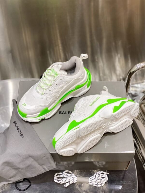 BALENCIAGA TRIPLE S 1.0 SNEAKERS IN WHITE AND GREEN – BLA022 - Image 6