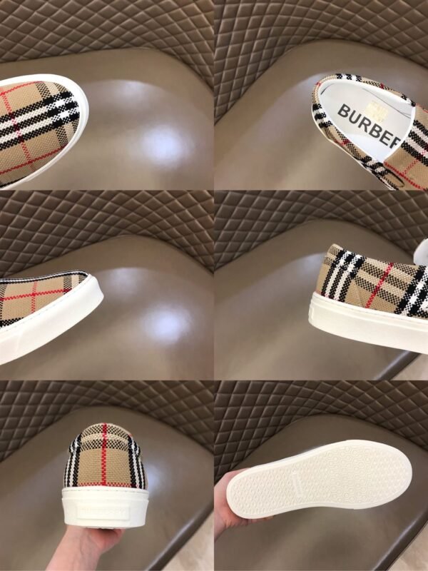 BURBERRY BIO-BASED SOLE LATTICED COTTON SLIP-ON SNEAKERS – BBR024 - Image 10