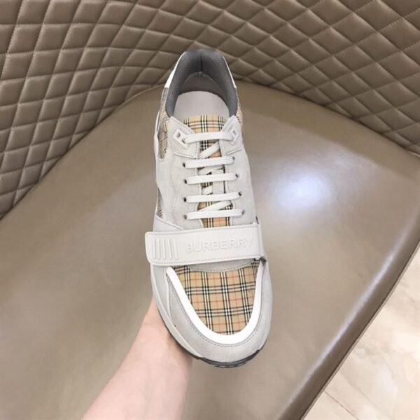 BURBERRY CHECK. SUEDE AND LEATHER SNEAKERS – BBR009 - Image 6