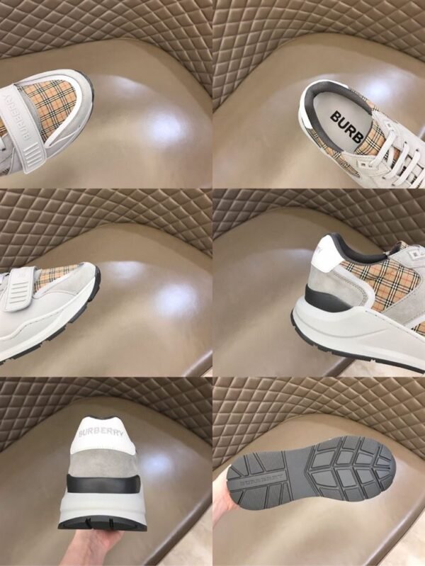 BURBERRY CHECK. SUEDE AND LEATHER SNEAKERS – BBR009 - Image 9