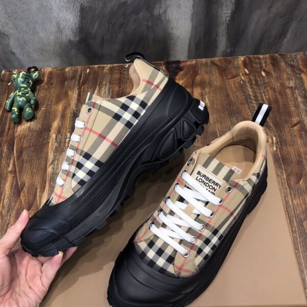 BURBERRY VINTAGE CHECK COTTON ARTHUR SNEAKERS – BBR028 - Image 4