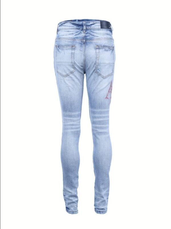 Amiri Logo-Embroidered Skinny Blue Jeans – AMIJ048 - Image 3