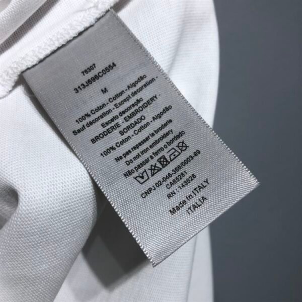 CHRISTIAN DIOR ATELIER' T-SHIRT RELAXED FIT WHITE COTTON JERSEY – DOT023 - Image 8