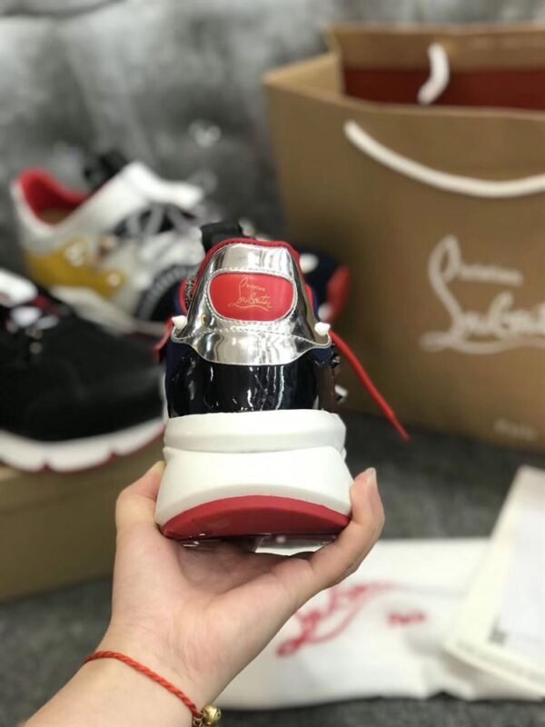 CHRISTIAN LOUBOUTIN BLUE NEOPRENE RED- RUNNER SNEAKER – CLS012 - Image 6