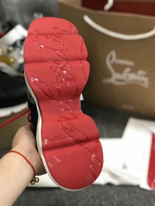 CHRISTIAN LOUBOUTIN BLUE NEOPRENE RED- RUNNER SNEAKER – CLS012 - Image 7