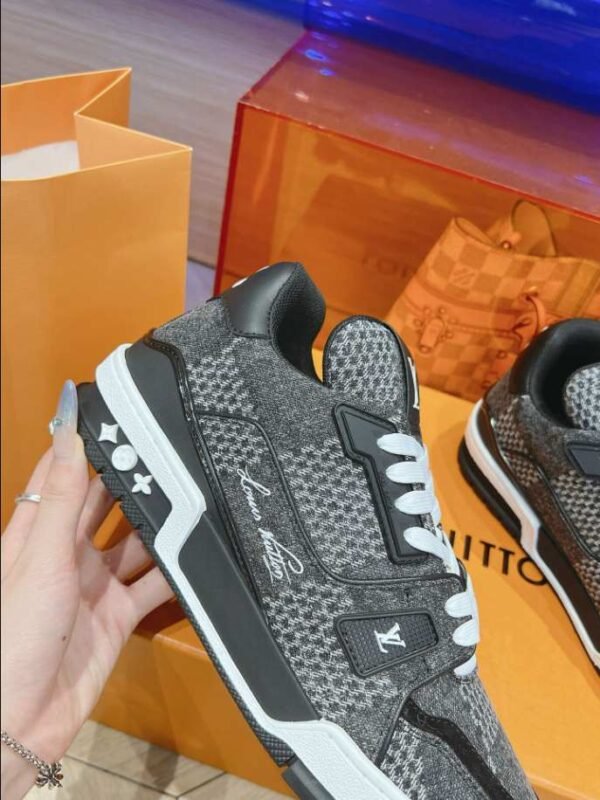 Louis Vuitton Trainer Black Damier 3D Denim Sneaker – LVS208 - Image 2