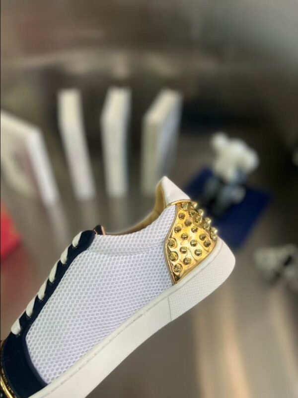 Christian Louboutin Low Top Black White Gold Sneaker – CLS050 - Image 3