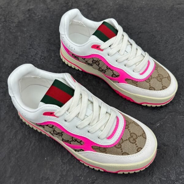 Gucci Wmns Re-Web Sneaker 'GG Canvas – Beige Fuchsia' – GCC156 - Image 4