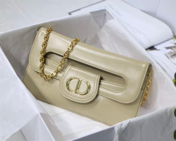 DIOR AUTHENTICATED AVENUE HANDBAG LEATHER GREY - DOB114
