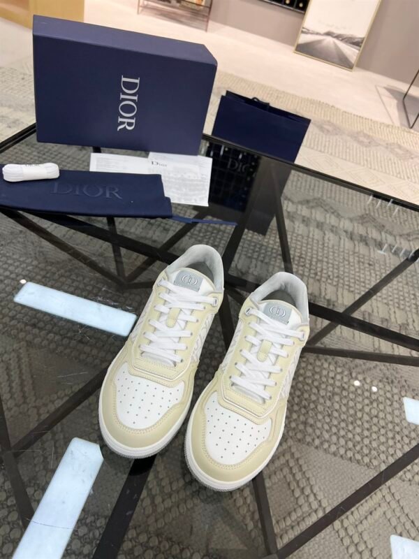 DIOR B27 LOW-TOP CREAM WHITE OBLIQUE – DO011 - Image 5