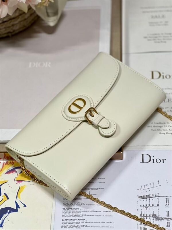 DIOR BOBBY EAST-WEST POUCH WITH CHAIN LATTE SMOOTH CALFSKIN - DOB099 - Image 3