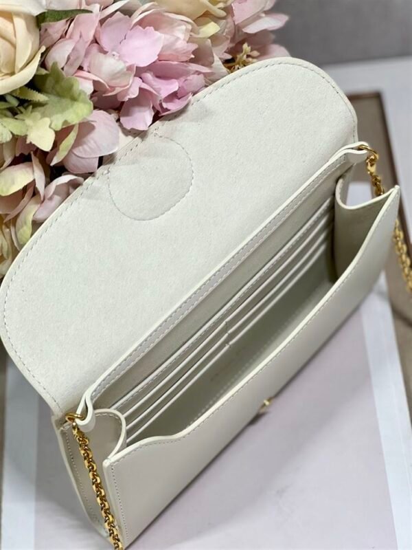 DIOR BOBBY EAST-WEST POUCH WITH CHAIN LATTE SMOOTH CALFSKIN - DOB099 - Image 5