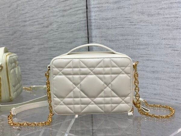 DIOR CARO BOX BAG LATTE QUILTED MACROCANNAGE CALFSKIN - DOB073 - Image 2