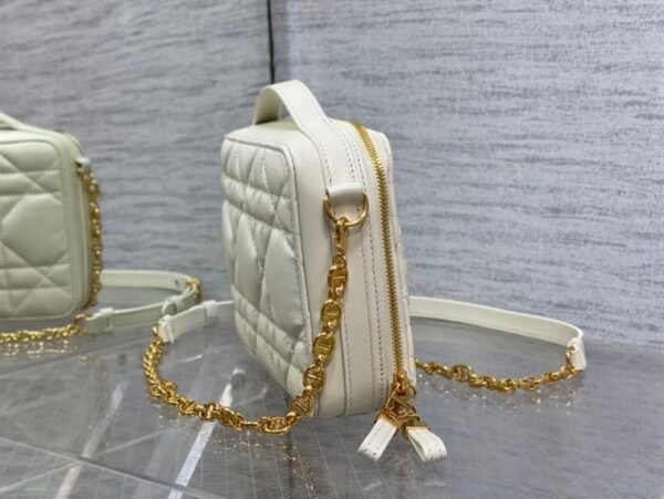 DIOR CARO BOX BAG LATTE QUILTED MACROCANNAGE CALFSKIN - DOB073 - Image 3