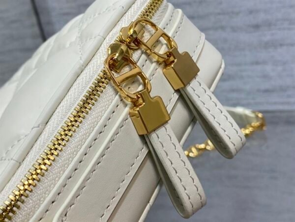 DIOR CARO BOX BAG LATTE QUILTED MACROCANNAGE CALFSKIN - DOB073 - Image 7
