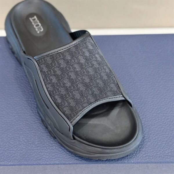 DIOR H-TOWN SANDAL BLACK RUBBER – DS004 - Image 6