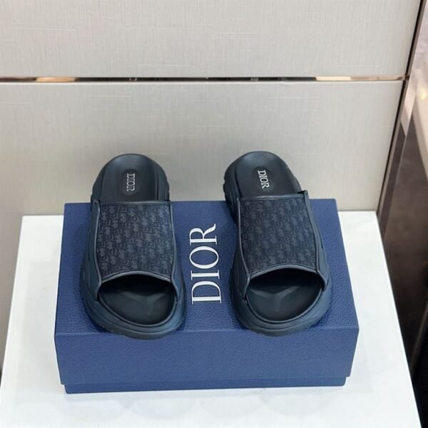 DIOR H-TOWN SANDAL BLACK RUBBER – DS004 - Image 3