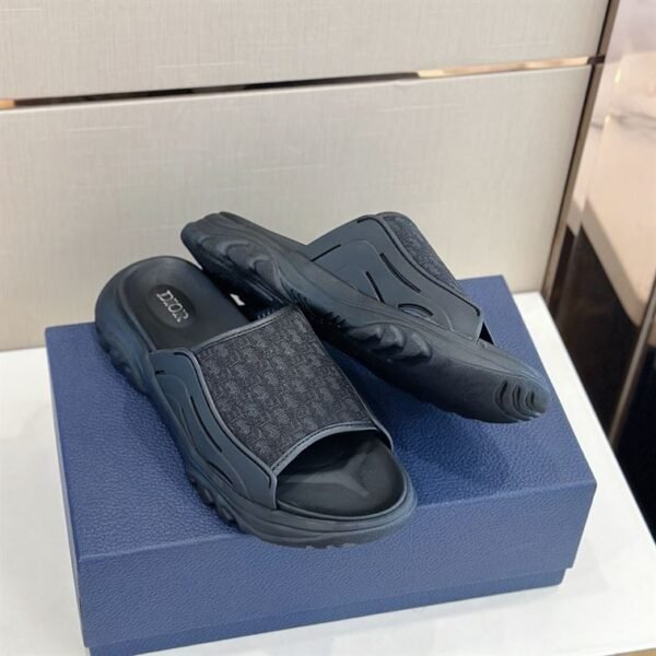 DIOR H-TOWN SANDAL BLACK RUBBER – DS004 - Image 2