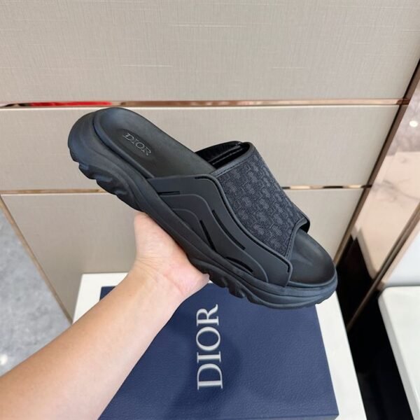 DIOR H-TOWN SANDAL BLACK RUBBER – DS004 - Image 4