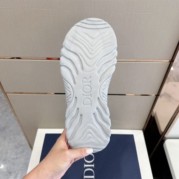 DIOR H-TOWN SANDAL GRAY RUBBER WITH BEIGE AND BLACK DIOR OBLIQUE JACQUARD – DS001 - Image 7
