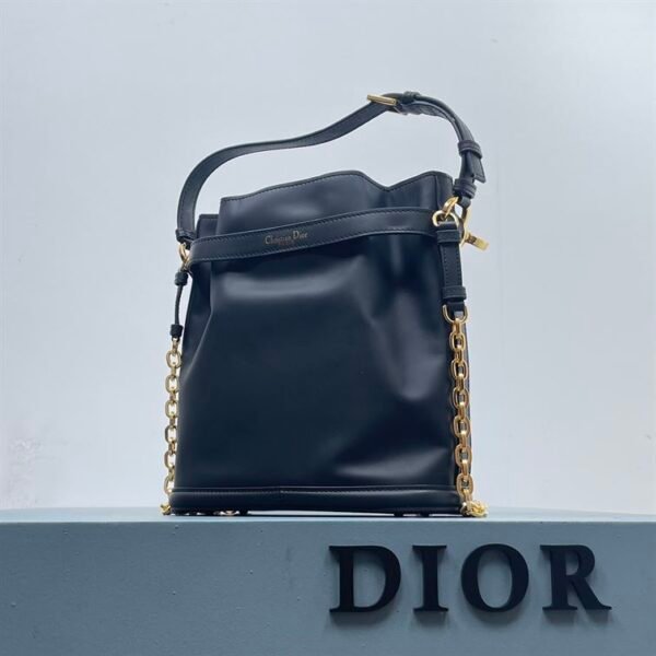 DIOR MEDIUM C EST DIOR BAG BLACK CD EMBOSSED CALFSKIN - DOB042 - Image 2