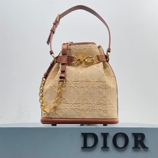 DIOR MEDIUM C EST DIOR BAG NATURAL CANNAGE RAFFIA - DOB044