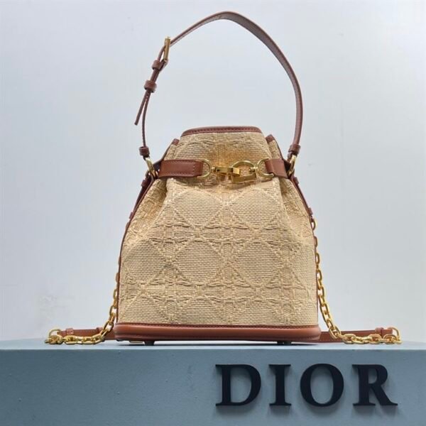 DIOR MEDIUM C EST DIOR BAG NATURAL CANNAGE RAFFIA - DOB044 - Image 5