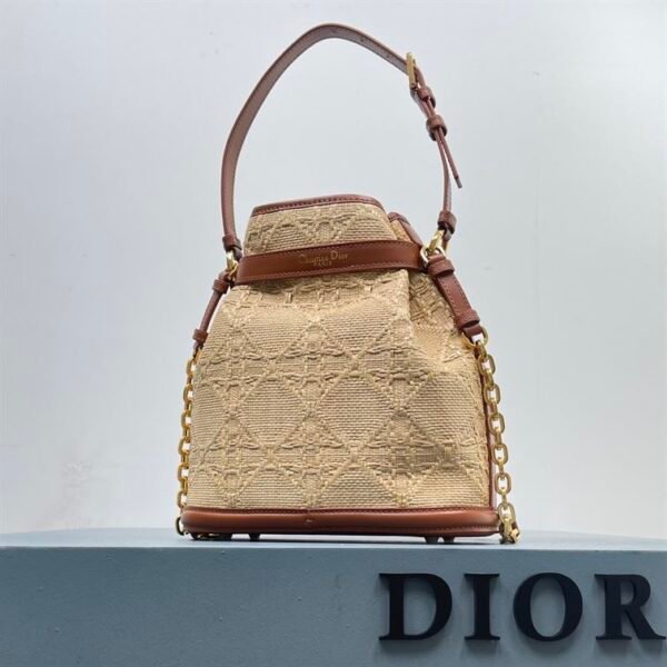 DIOR MEDIUM C EST DIOR BAG NATURAL CANNAGE RAFFIA - DOB044 - Image 6