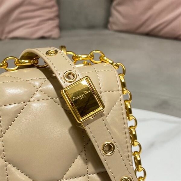 DIOR MEDIUM DIOR CARO BAG BEIGE QUILTED MACROCANNAGE CALFSKIN - DOB065 - Image 7