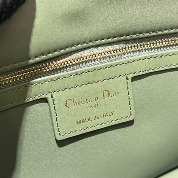 DIOR MEDIUM DIOR CARO BAG GREEN QUILTED MACROCANNAGE CALFSKIN - DOB064 - Image 9