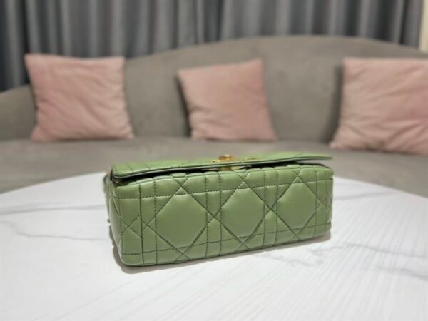 DIOR MEDIUM DIOR CARO BAG GREEN QUILTED MACROCANNAGE CALFSKIN - DOB064 - Image 3