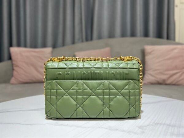 DIOR MEDIUM DIOR CARO BAG GREEN QUILTED MACROCANNAGE CALFSKIN - DOB064 - Image 2