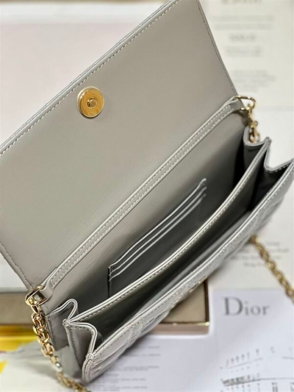 DIOR MISS DIOR MINI BAG GREY CANNAGE LAMBSKIN - DOB058 - Image 3