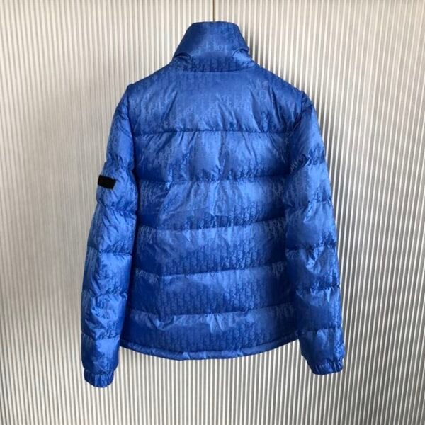DIOR OBLIQUE DOWN JACKET BLUE TECHNICAL JACQUARD – DRC005 - Image 2