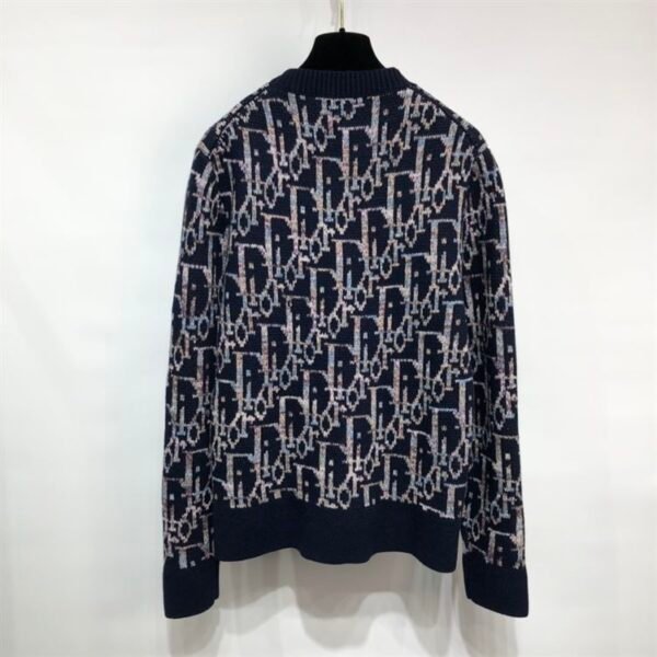 DIOR OBLIQUE SWEATER NAVY BLUE – DOS007 - Image 3