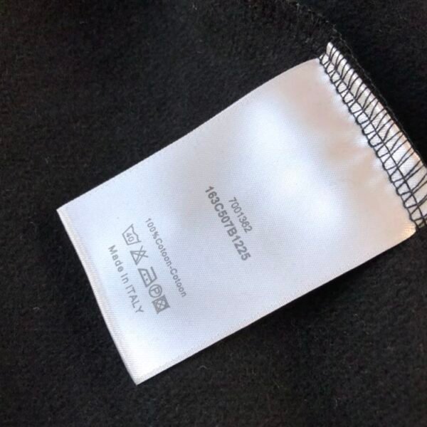 DIOR OVERSIZED HOODED SWEATSHIRT LIGHT BLACK ORGANIC COTTON FLEECE – DOS002 - Image 9