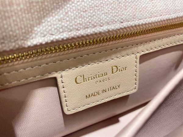 DIOR SMALL DIOR CARO BAG ROSE DES VENTS SUPPLE CANNAGE CALFSKIN - DOB075 - Image 9