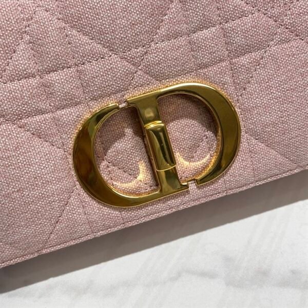 DIOR SMALL DIOR CARO BAG ROSE DES VENTS SUPPLE CANNAGE CALFSKIN - DOB075 - Image 8