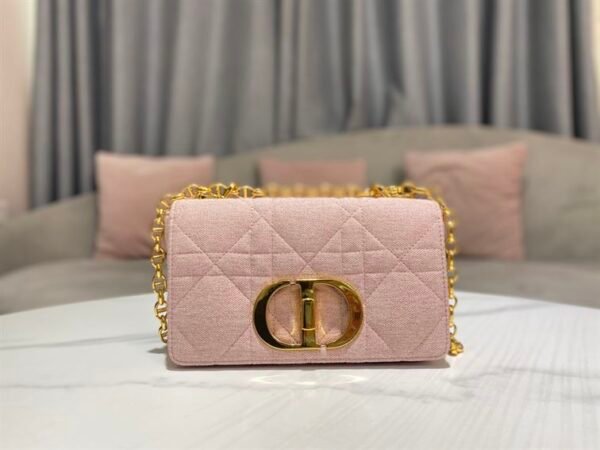 DIOR SMALL DIOR CARO BAG ROSE DES VENTS SUPPLE CANNAGE CALFSKIN - DOB075