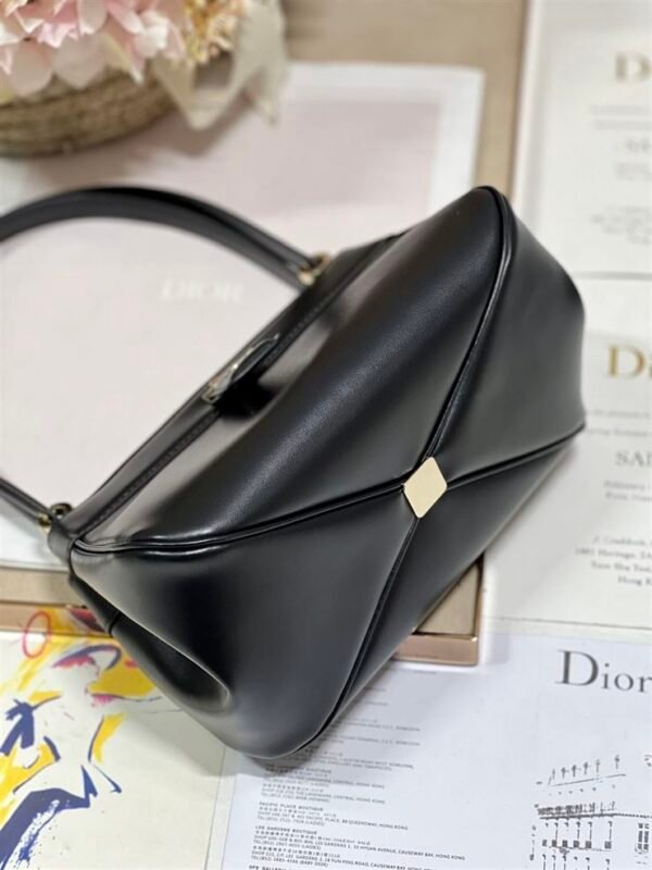 DIOR SMALL DIOR KEY BAG BLACK BOX CALFSKIN - DOB021 - Image 8