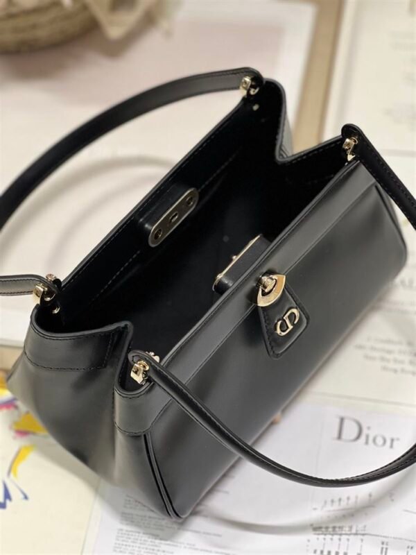 DIOR SMALL DIOR KEY BAG BLACK BOX CALFSKIN - DOB021 - Image 6