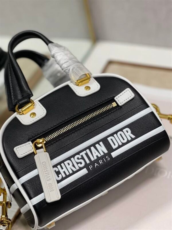DIOR VIBE ZIP BOWLING MICRO BAG BLACK CALFSKIN - DOB095 - Image 7