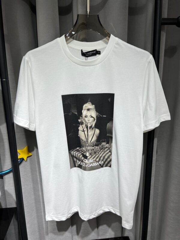 DOLCE & GABBANA CIAO KIM PASTA-PRINT T-SHIRT – DT012 - Image 4