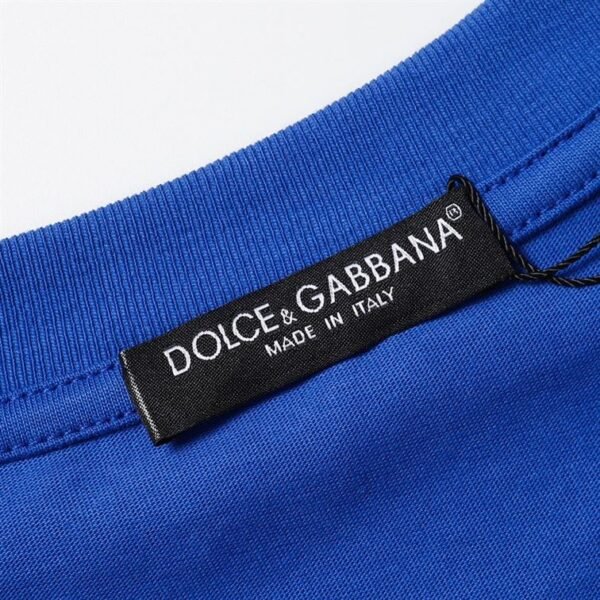 DOLCE & GABBANA COTTON T-SHIRT WITH DG MILANO PRINT – DT011 - Image 8