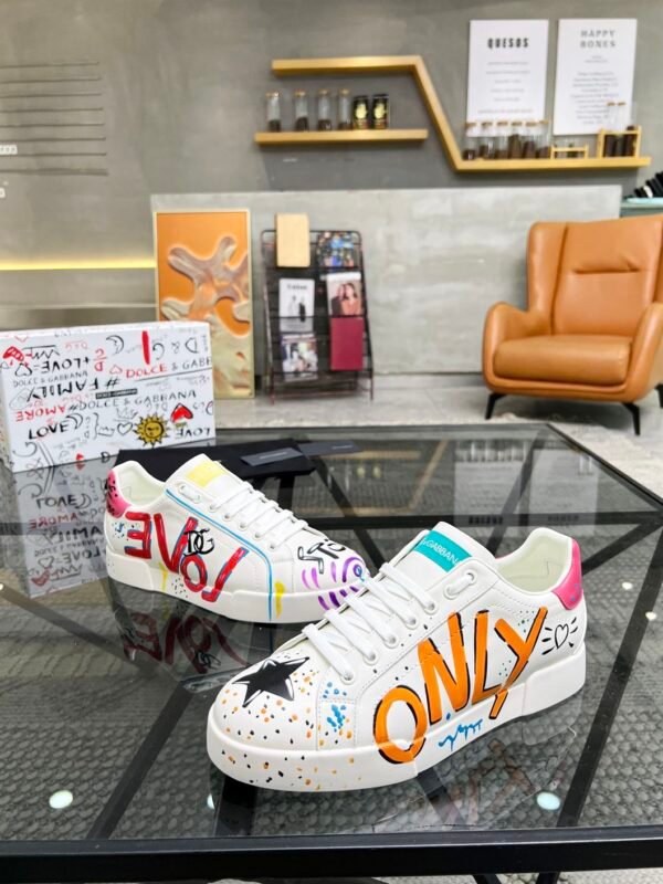 DOLCE & GABBANA LIMITED EDITION PORTOFINO GRAFFITI SNEAKERS – DG020 - Image 4