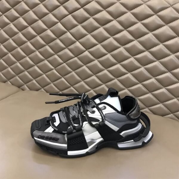 DOLCE & GABBANA SPACE LOW-TOP SNEAKERS IN BLACK AND GREY – DG013 - Image 4